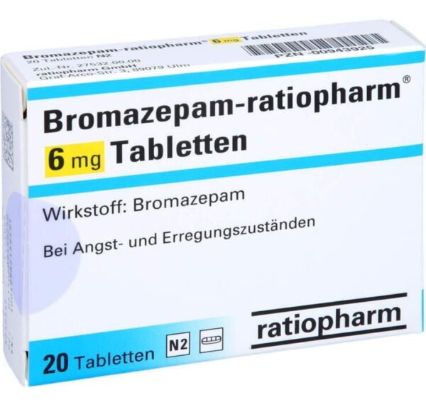 Buy Bromazepam 6 mg Online – FREE UK Next day delivery